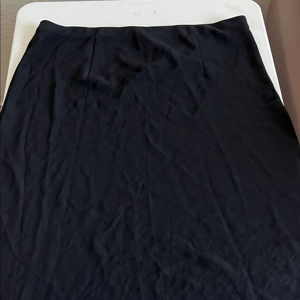 Hilary Radley Classic Black Pencil Skirt